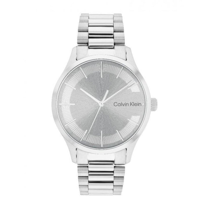 Calvin Klein Iconic Bracelet herenhorloge met zilveren wijzerplaat en stalen ketting, model 25200036-25200036-1