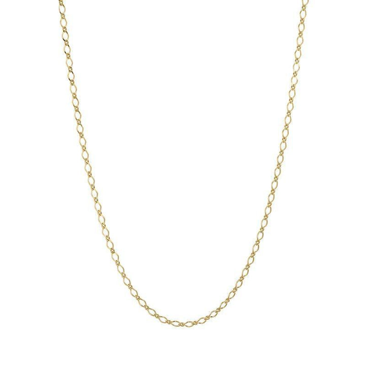 Carre ketting in verguld zilver, klassieke ronde ankerketting in gouden kleur. ModelFC4329-FC4329-1.