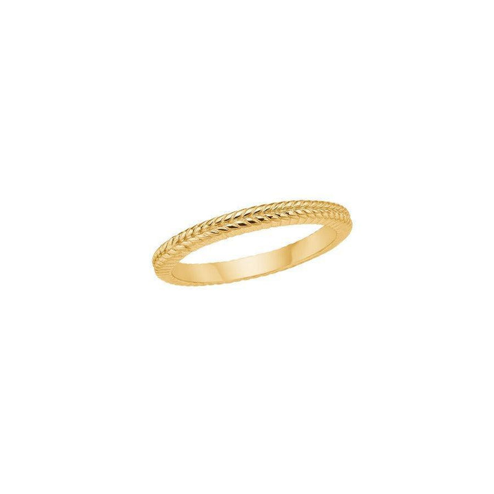 carre-ring-fr 4400-fr 4400-001 elegante gouden ring met gevlochten gedetailleerd oppervlak, model FR4400-001