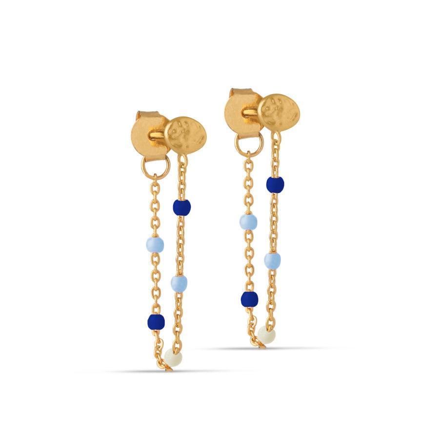Emamel Lola Øreringe Marine sølvforgyldt - E140GM-Marine - Øreringe - E140GM-Marine
