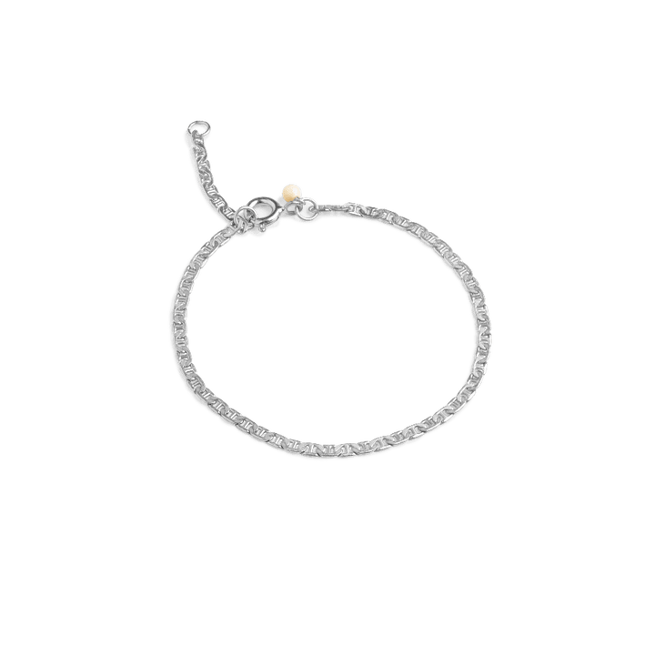 enamel-elie armband met gedetailleerde zilveren afwerking en klein gouden balletje, model B91S-B91S-1