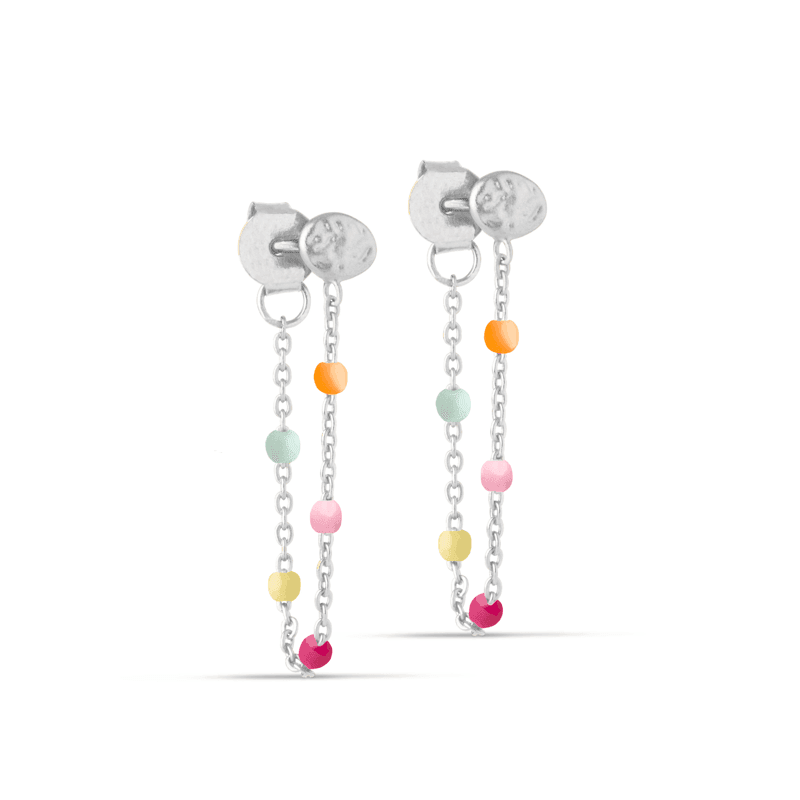 Enamel Lola Sølv Øreringe - E140S Rainbow - Øreringe - E140S-Rainbow