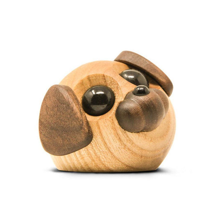 Fablewood Molly kleine hond, houten figuur in lichte en donkere tinten, model 1101-2.