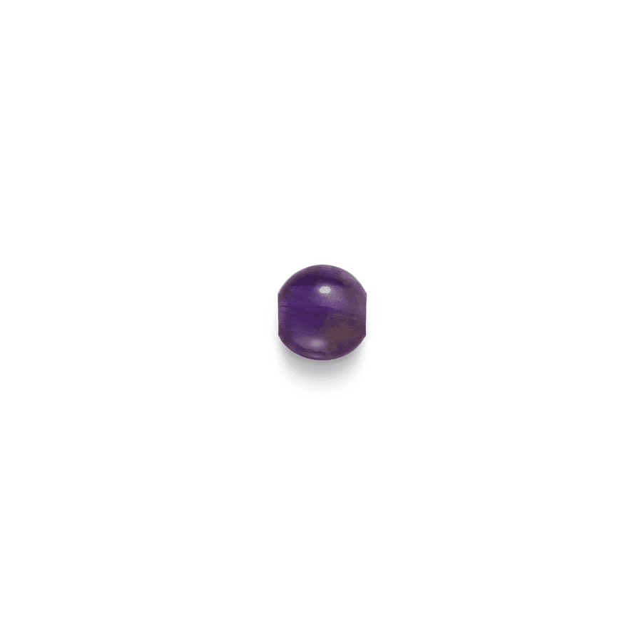 Inner Peace Amethyst Pearl Confidence toont een ronde, paarse amethistparel met een glad oppervlak. Modelc124g118-1.