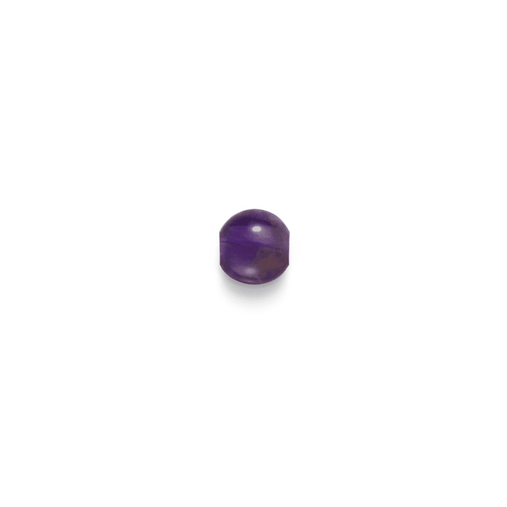 Inner Peace Amethyst Pearl Confidence toont een ronde, paarse amethistparel met een glad oppervlak. Modelc124g118-1.