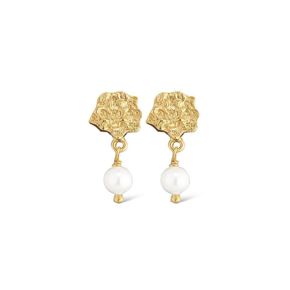 Jeberg Jewellery I Am Gold Mini Barok Øreringe sølvforgyldte - 51950 - Øreringe - 51950