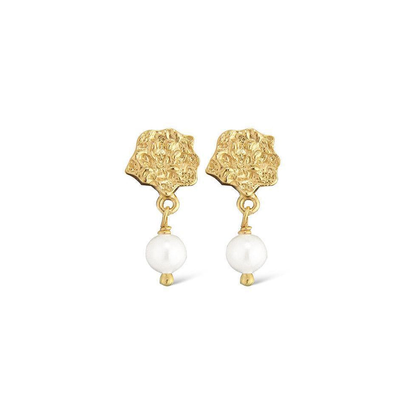 Jeberg Jewellery I Am Gold Mini Barok Øreringe sølvforgyldte - 51950 - Øreringe - 51950