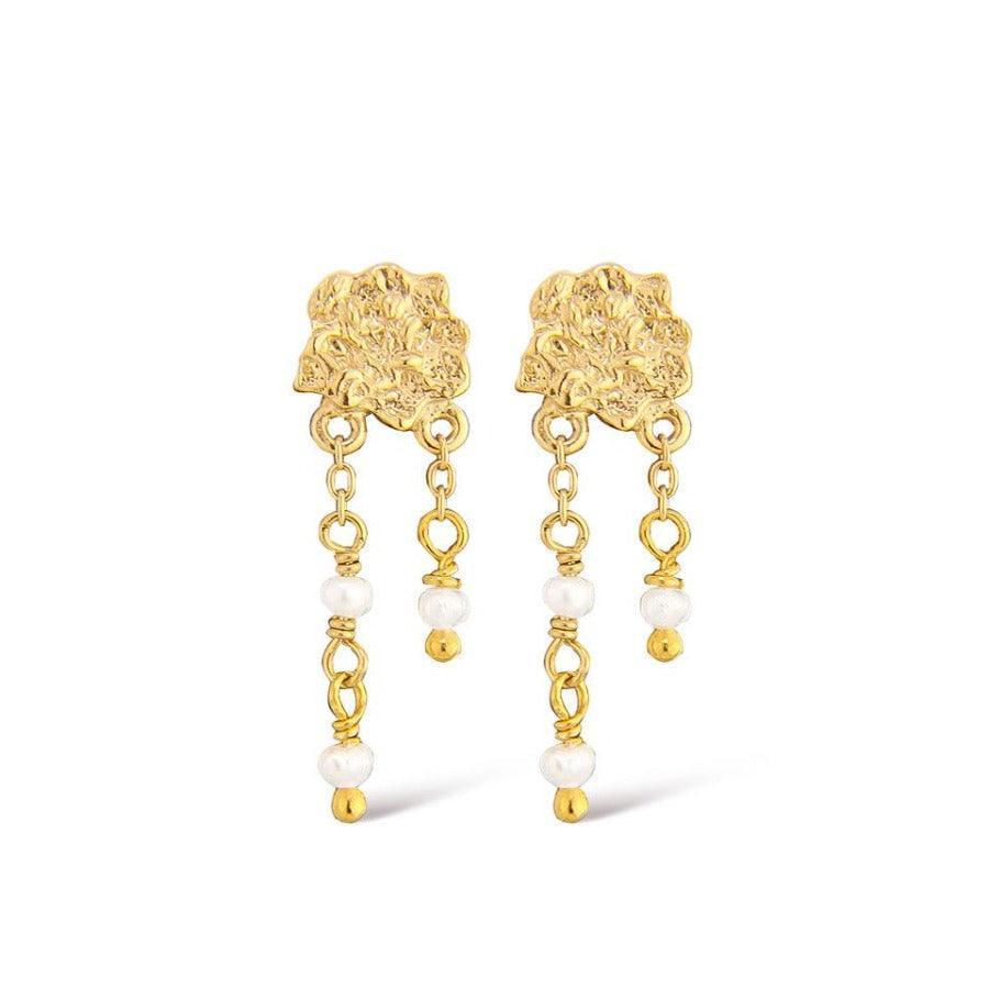 Jeberg Jewellery I Am Gold Pearly Øreringe sølvforgyldte - 51900 - Øreringe - 51900