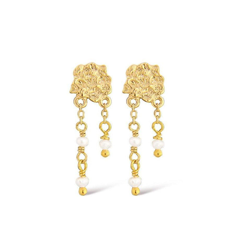 Jeberg Jewellery I Am Gold Pearly Øreringe sølvforgyldte - 51900 - Øreringe - 51900
