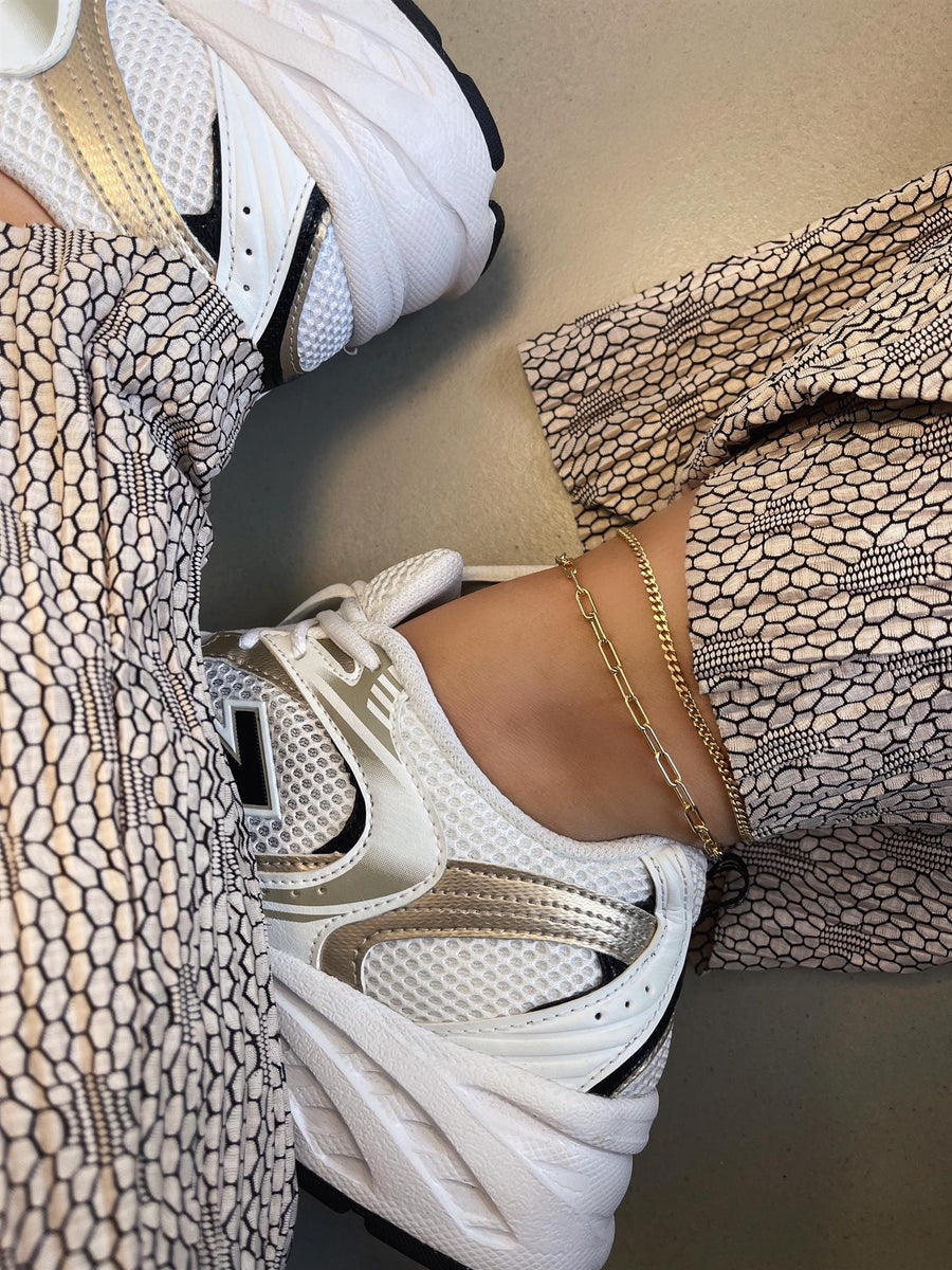 Jeberg Jewellery Sophia Sølv Forgyldt Ankelkæde - 4550-G - Ankelkæder - 4550-G