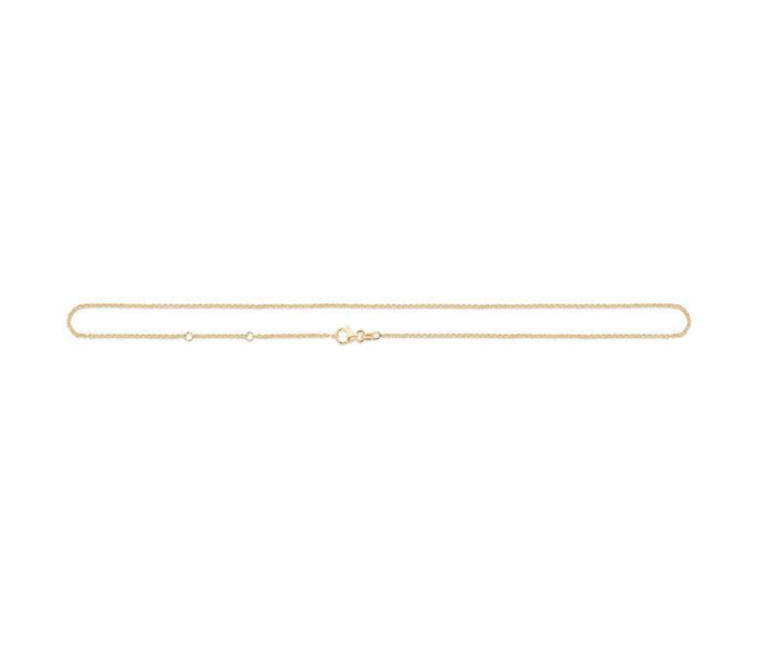Mads Z 14kt anker rond 50-55cm, slanke ketting in glanzend goud met verstelbare lengte. Model 9520101-9520101-2