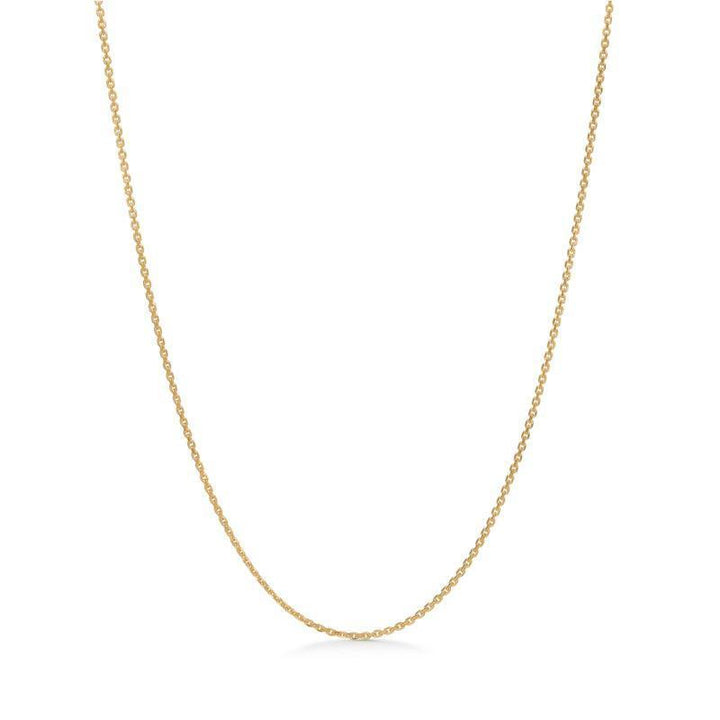 Mads Z 14kt ketting anker facet 75-80cm met fijne ankerketting in helder geel goud, model 9520112-9520112-2