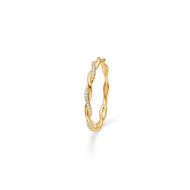 Mads Z 14kt Poetry Twist Ring 0.05Ct - Ringe - 1541025-001