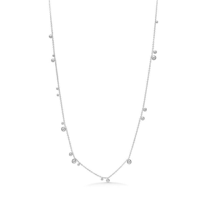 Mads Z Bubbles ketting in sterling zilver met kleine baldetails, eenvoudig en elegant. Modelnummer 2120166-2120166-1