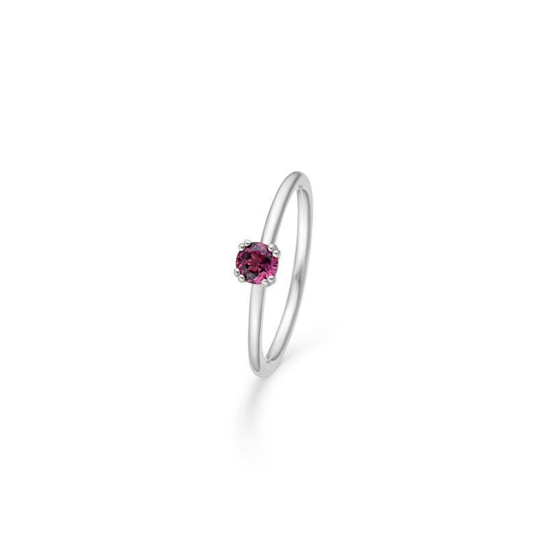 Mads Z Poetry Solitaire Sølv Ring Granat - Ringe - 2146052-001