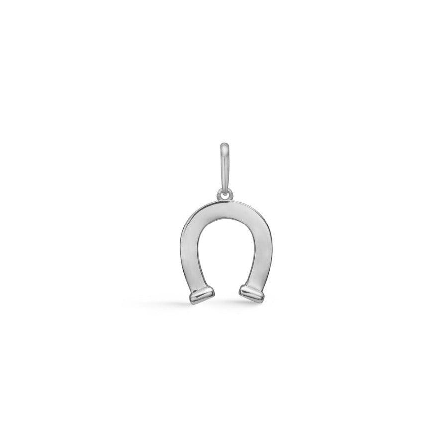 Mads Z zilveren hanger hoefijzer, elegante hanger in glanzend zilver, minimalistische stijl. Model 8130551-1
