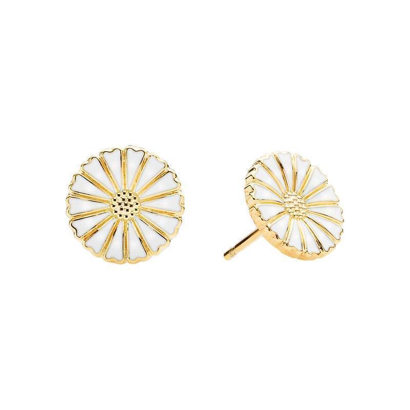 Marguerit Ørestik Forgyldt Guld 11mm - 909011-4-M - Øreringe - 909011-4-M
