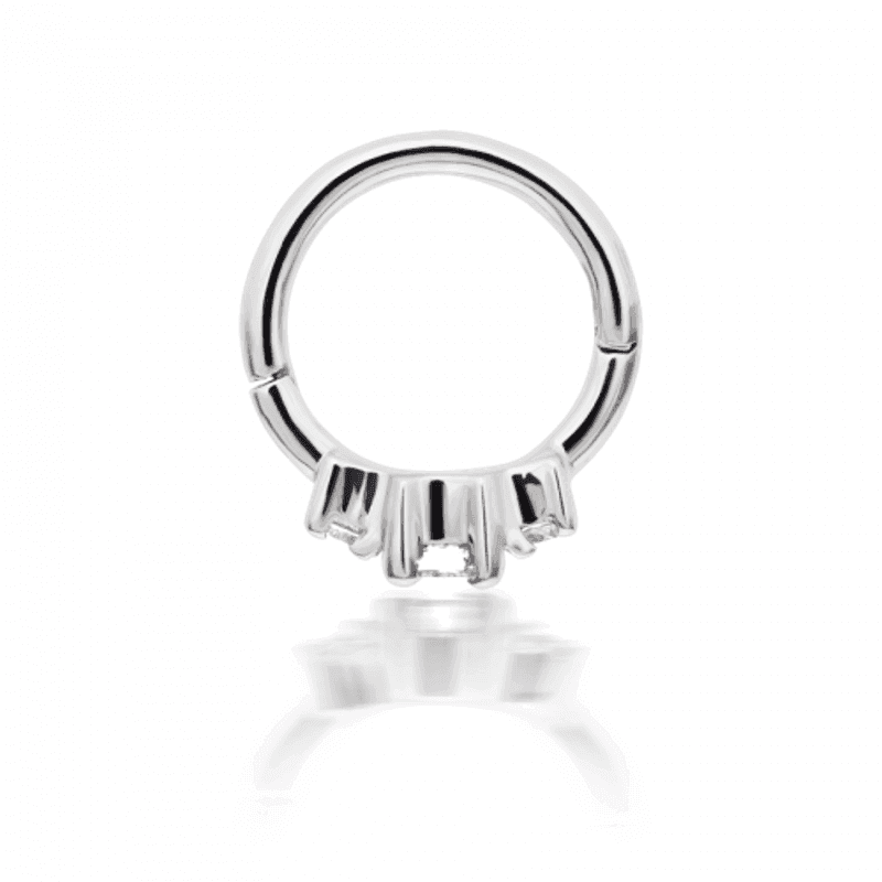 MARIA TASH 18kt Diamond Princess Creol Hvidguld - Øreringe - X3P652D-W