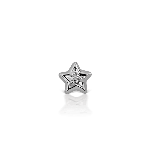 MARIA TASH Diamond Solitaire Star Hvidguld - Øreringe - XSSTARD-WG-W3-001