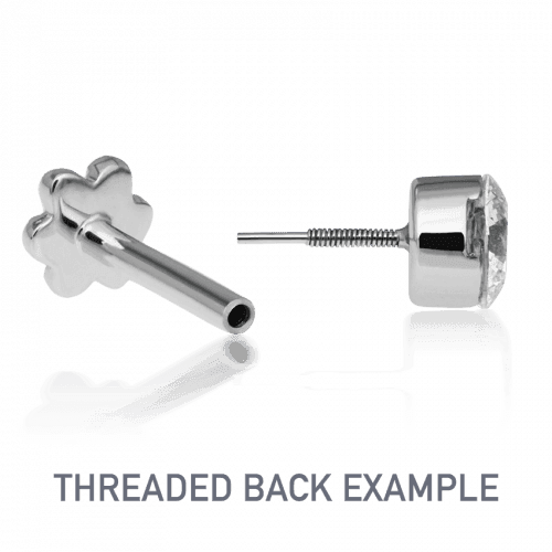 MARIA TASH Diamond Trinity Threaded Stud 18kt Hvidguld - Øreringe - X3DTRD-W-001