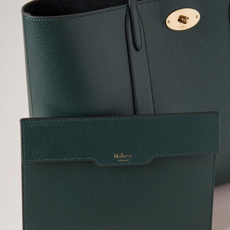 Mulberry Bayswater Tote Small Classic Grain Mulberry Green - Bayswater Taske - HH5727/205Q633