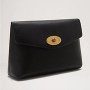 Mulberry Darley Cosmetic Pouch Black Classic Grain Cosmetische tas
