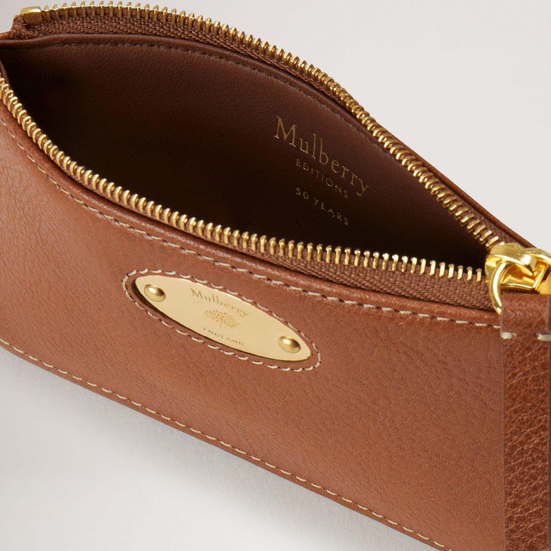 Mulberry Pung - Plaque Small Zip Pouch Oak NVT Legacy - Plaque - RL7084/275G110