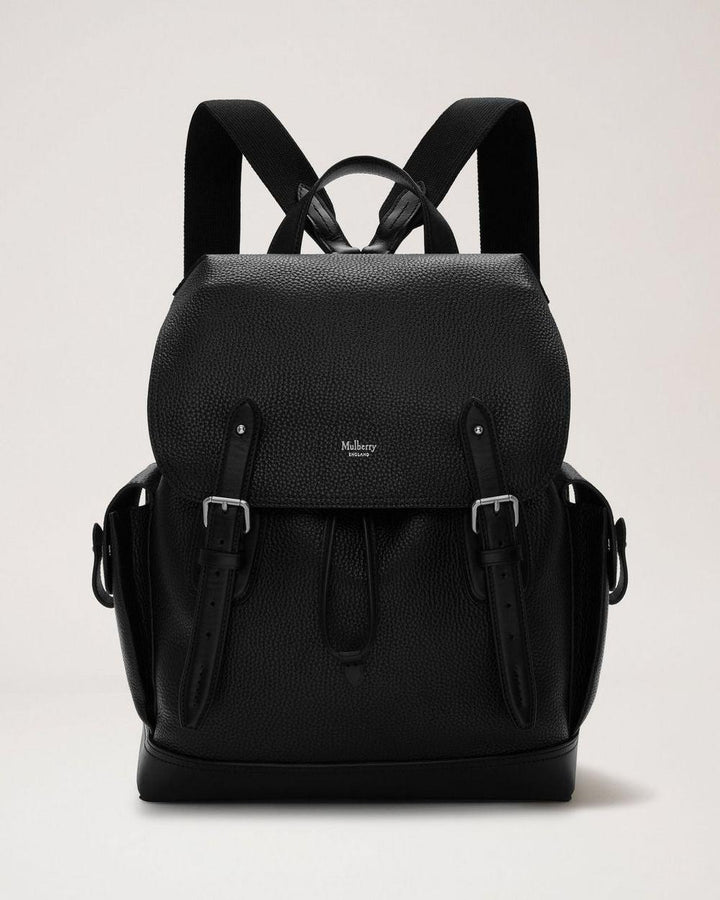 Mulberry Rugzak Heritage Rugzak van zwart leer met gespen en verstelbare bandjes, model HH5005346A100