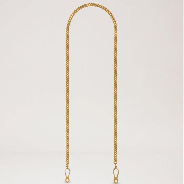 Mulberry Strap Gold Chain Brass toont een elegante gouden koperen ketting met eindbeslag. Modelrx0028669p140-1.