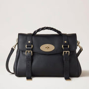Mulberry Alexa Black Heavy Grain Tas