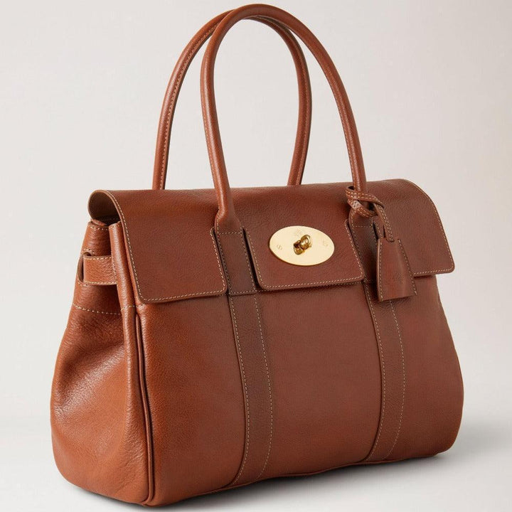 Mulberry Zak Bayswater erfenis NVT in bruin leer met gouden gesp, model HH7941275G110.