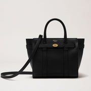 Mulberry Mini Zipped Bayswater Small Classic Grain Black Tas