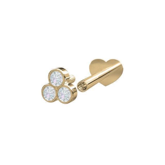 Nordahl 14kt Guld Piercing 0.04ct - Øreringe - 314007BR5