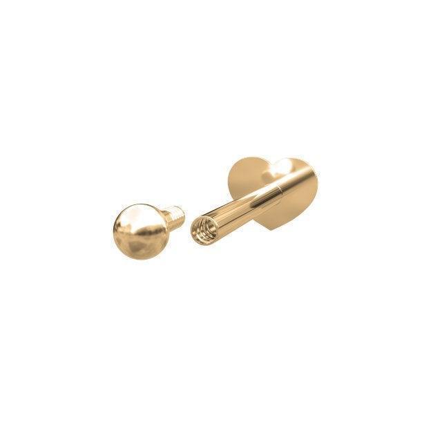 Nordahl-14kt-goud-piercing-m-bal weergegeven in helder goud met hartdetail, model 314000-5-2