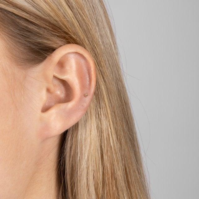 Nordahl 14kt Guld Piercing m.kugle - Øreringe - 314000-5