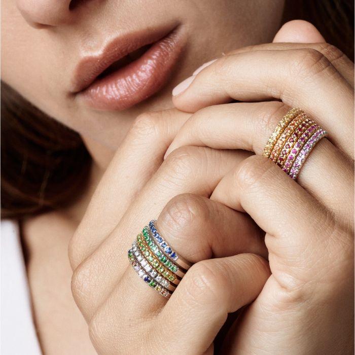 Nuran 14kt Perá Ring Med Ædelsten - Ringe - A2500-MUL-001