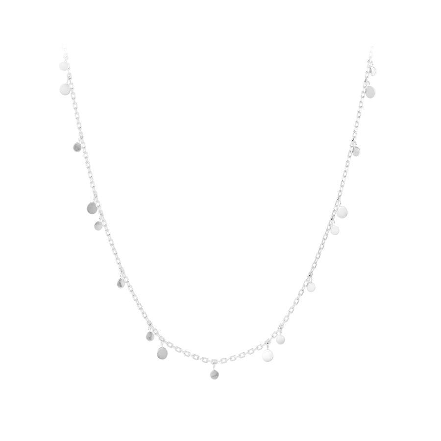 Pernille Corydon Glow ketting met kleine ronde hangers in zilver, eenvoudig en elegant. Model N-018-S