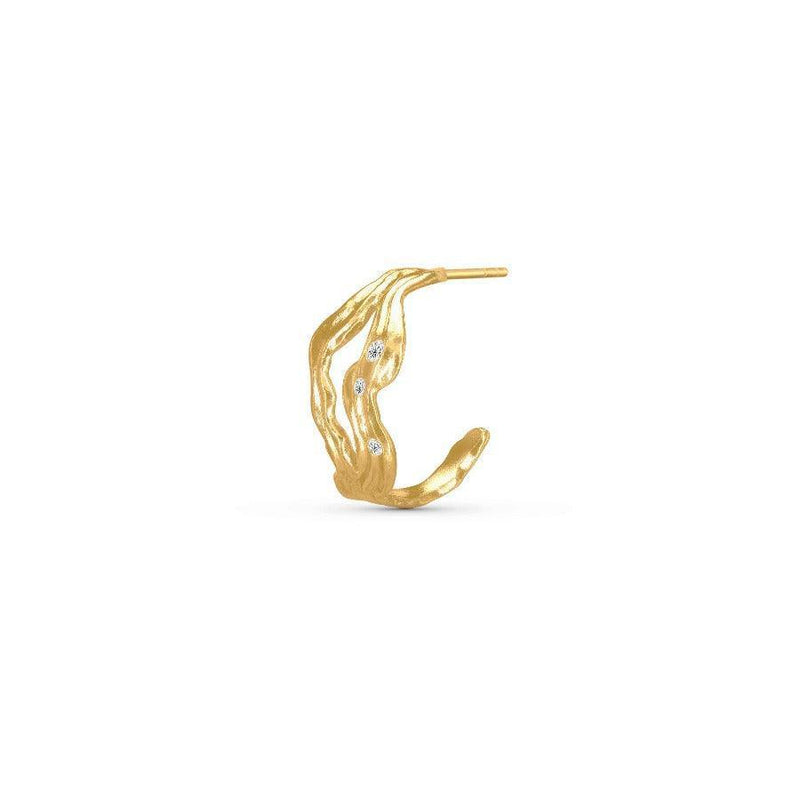 Polar Jewelry Cosmos Forgyldt Hoop Single - Øreringe - COS-HP-GD-WZ-00403