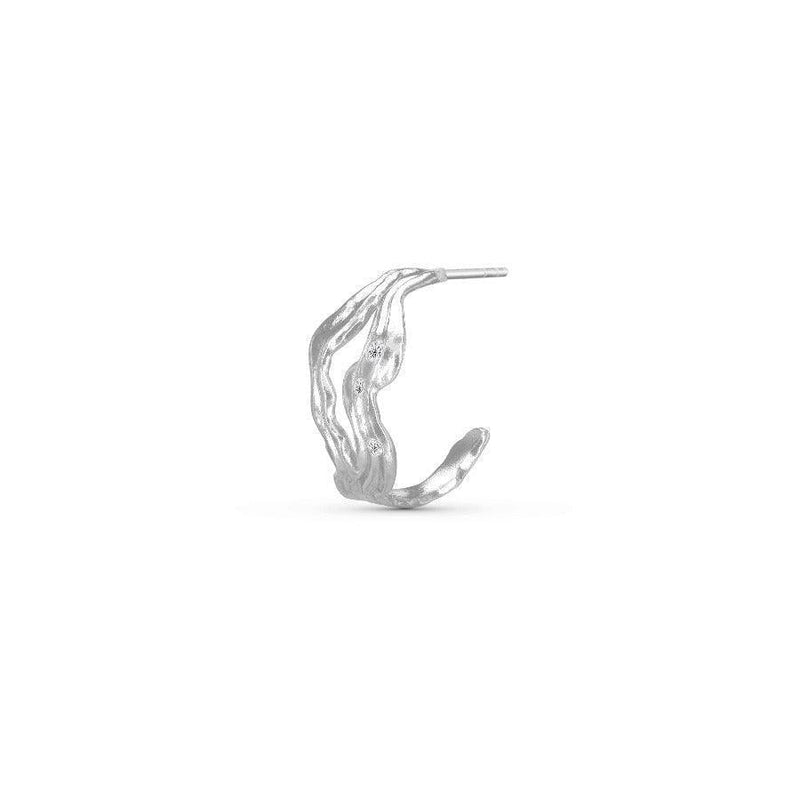 Polar Jewelry Cosmos Sølv Hoop Single - Øreringe - COS-HP-SL-WZ-00404