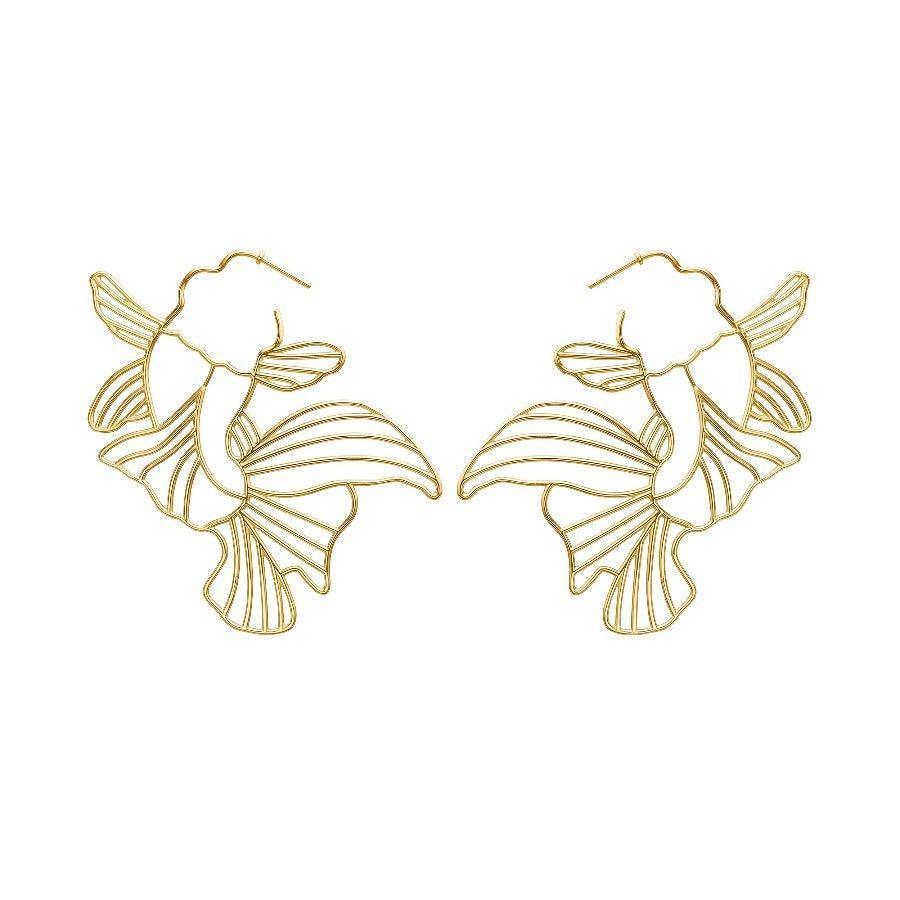 Polar Jewelry Forgyldt Koi Hoops - Øreringe - KOI-HP-GD-00101
